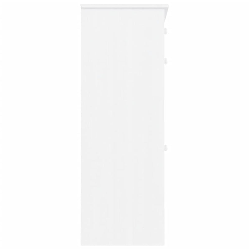 vidaXL ALTA fehér tömör fenyőfa cipőszekrény 77x35x96 cm