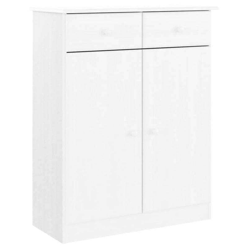 vidaXL ALTA fehér tömör fenyőfa cipőszekrény 77x35x96 cm