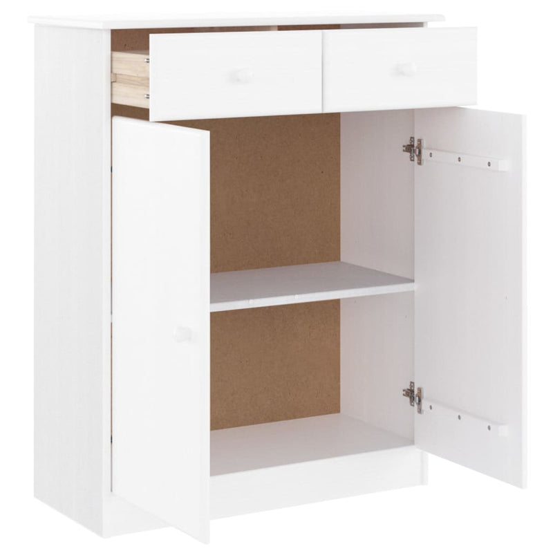vidaXL ALTA fehér tömör fenyőfa cipőszekrény 77x35x96 cm