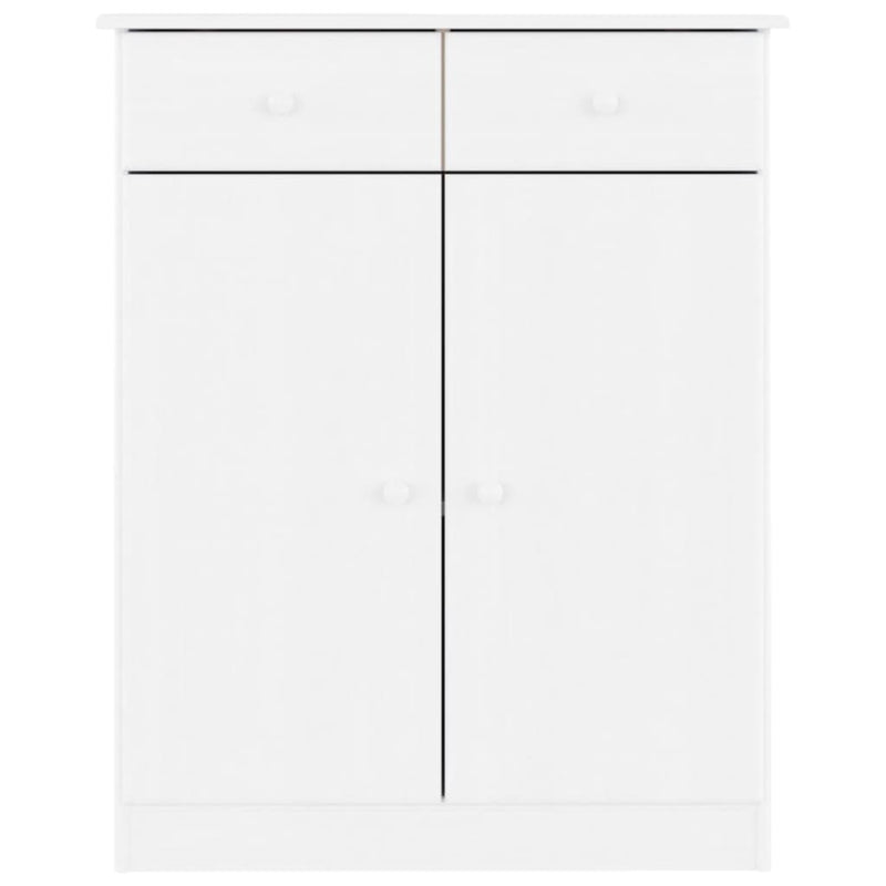 vidaXL ALTA fehér tömör fenyőfa cipőszekrény 77x35x96 cm