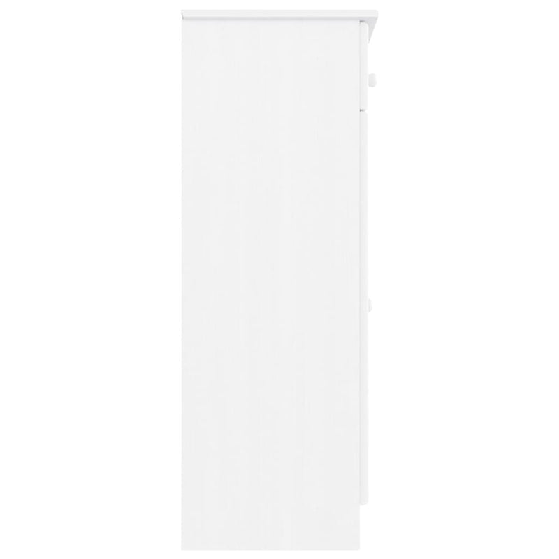 vidaXL ALTA fehér tömör fenyőfa cipőszekrény 77x35x96 cm