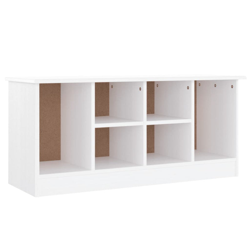 vidaXL ALTA fehér tömör fenyőfa cipőszekrény 100x35x45 cm