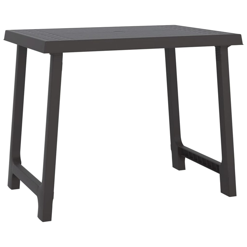 vidaXL antracitszürke fa hatású PP kempingasztal 79x56x64 cm