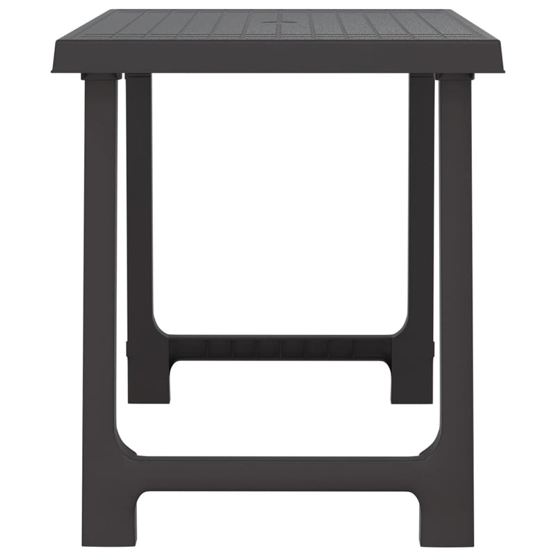vidaXL antracitszürke fa hatású PP kempingasztal 79x56x64 cm