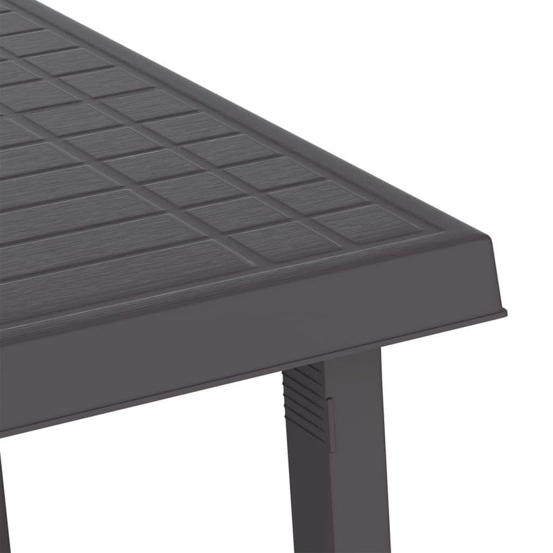 vidaXL antracitszürke fa hatású PP kempingasztal 79x56x64 cm