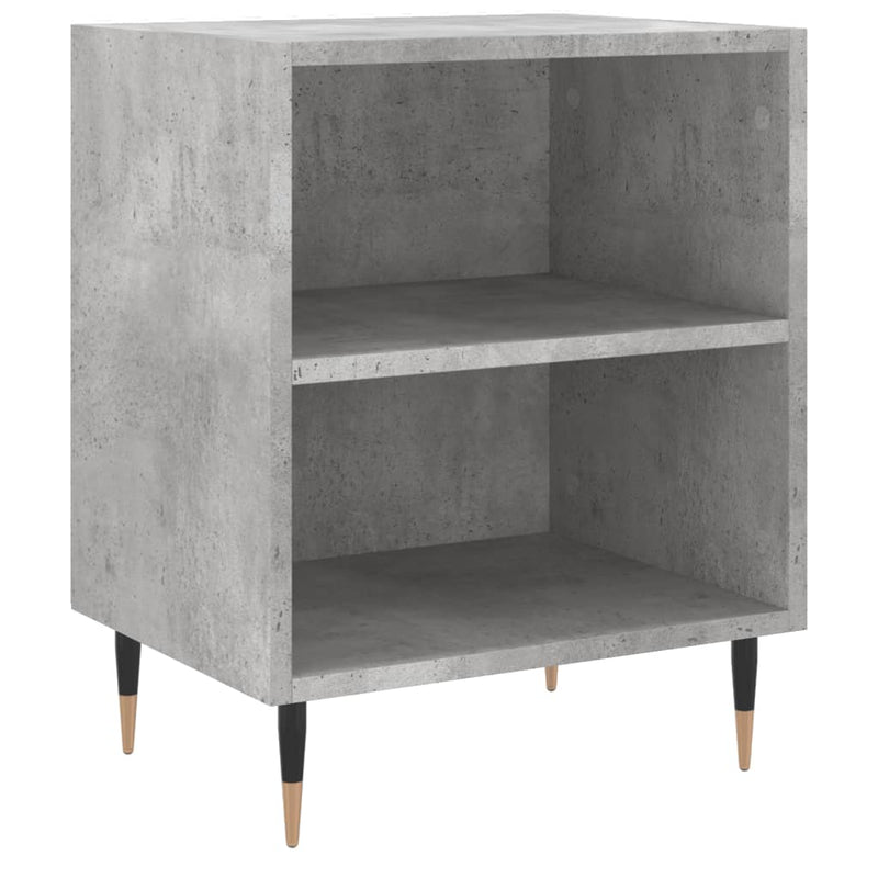 vidaXL 2 db betonszürke szerelt fa éjjeliszekrény 40x30x50 cm