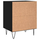 vidaXL 2 db fekete szerelt fa éjjeliszekrény 40x30x50 cm