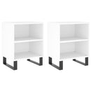 vidaXL 2 db fehér szerelt fa éjjeliszekrény 40 x 30 x 50 cm