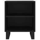 vidaXL fekete szerelt fa éjjeliszekrény 40x30x50 cm