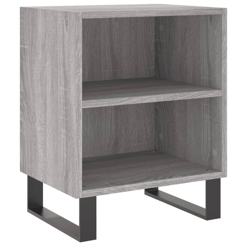 vidaXL 2 db szürke-sonoma színű szerelt fa éjjeliszekrény 40x30x50 cm