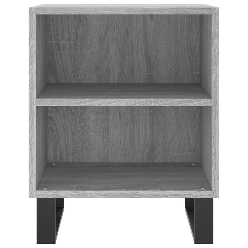 vidaXL 2 db szürke-sonoma színű szerelt fa éjjeliszekrény 40x30x50 cm