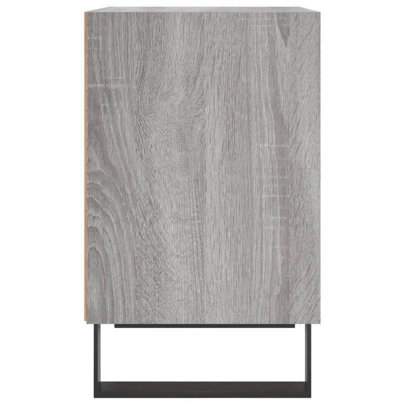 vidaXL 2 db szürke-sonoma színű szerelt fa éjjeliszekrény 40x30x50 cm