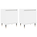 vidaXL 2 db fehér szerelt fa éjjeliszekrény 40 x 30 x 50 cm