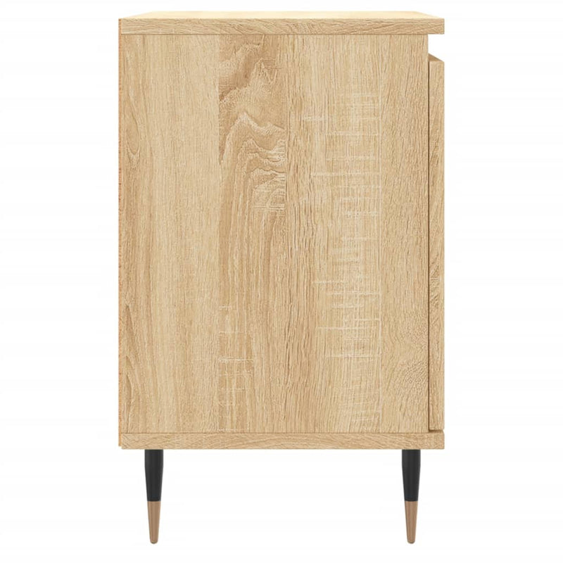 vidaXL 2 db sonoma tölgy színű szerelt fa éjjeliszekrény 40x30x50 cm