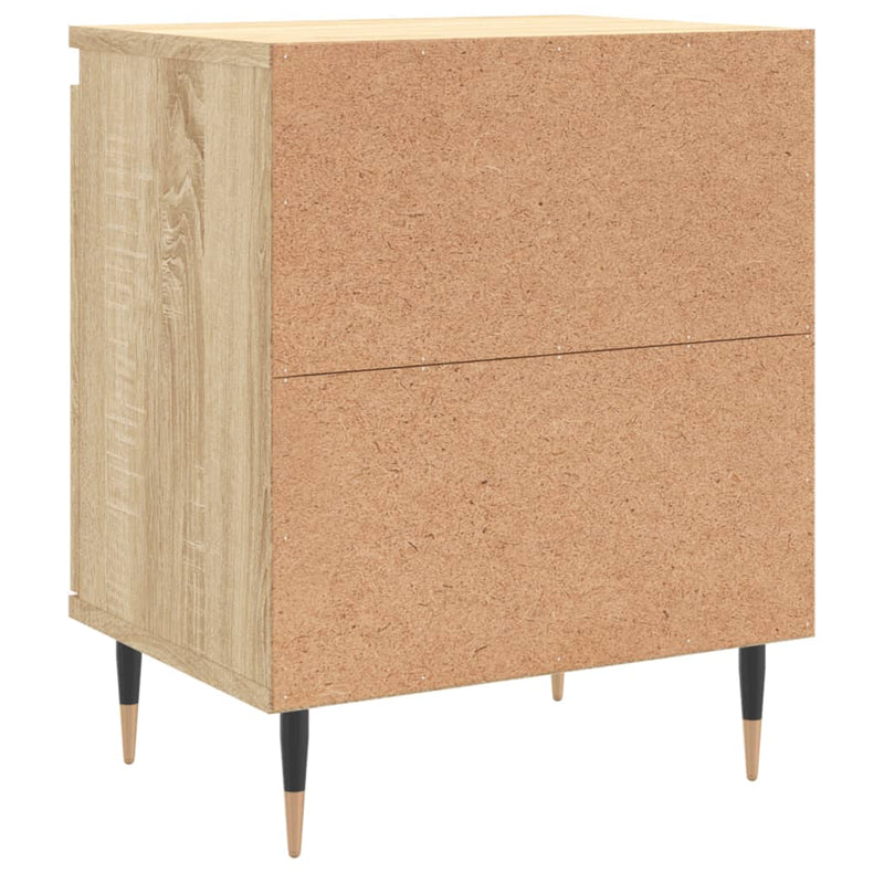 vidaXL 2 db sonoma tölgy színű szerelt fa éjjeliszekrény 40x30x50 cm