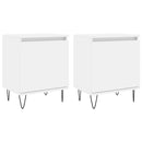 vidaXL 2 db fehér szerelt fa éjjeliszekrény 40 x 30 x 50 cm