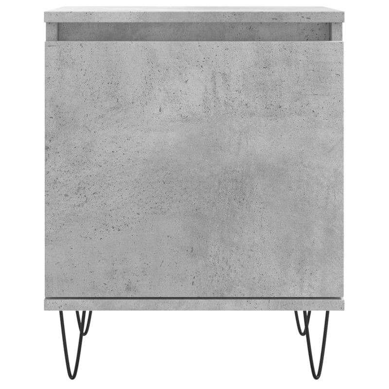 vidaXL 2 db betonszürke szerelt fa éjjeliszekrény 40x30x50 cm