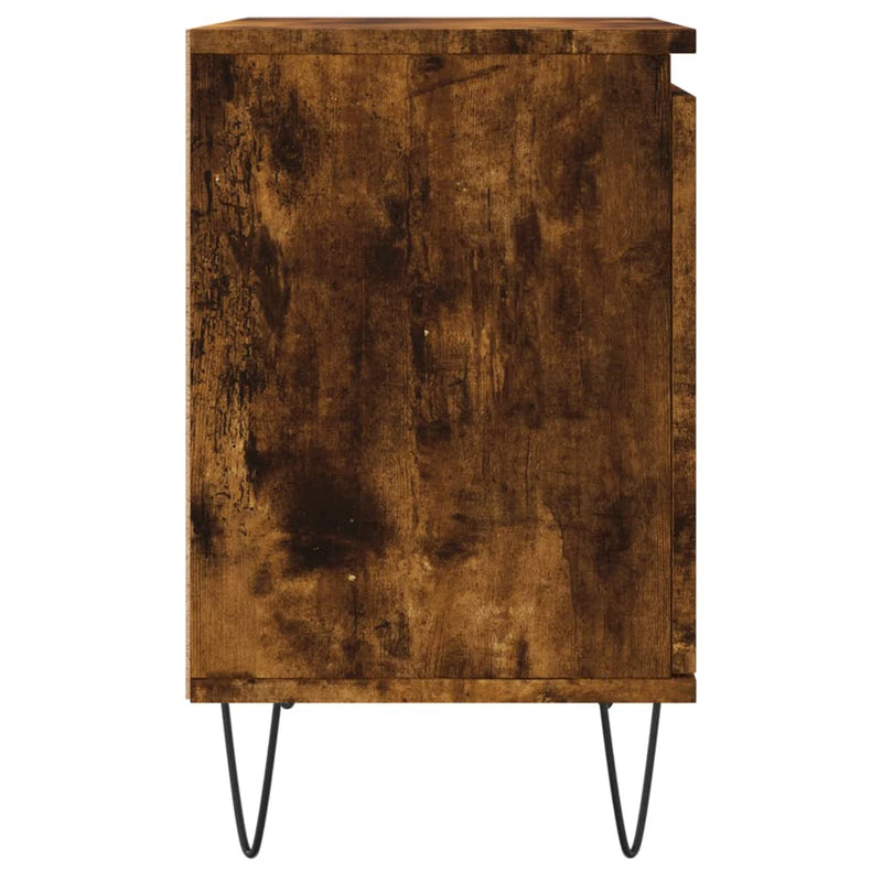 vidaXL 2 db füstös tölgy színű szerelt fa éjjeliszekrény 40x30x50 cm
