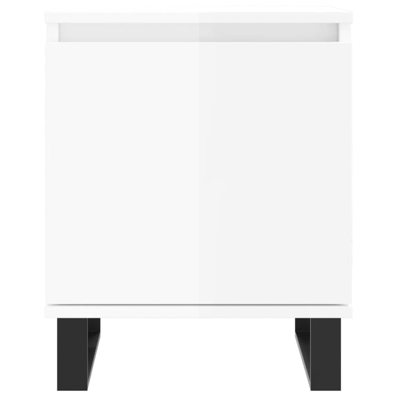 vidaXL 2 db magasfényű fehér szerelt fa éjjeliszekrény 40x30x50 cm