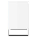 vidaXL 2 db magasfényű fehér szerelt fa éjjeliszekrény 40x30x50 cm