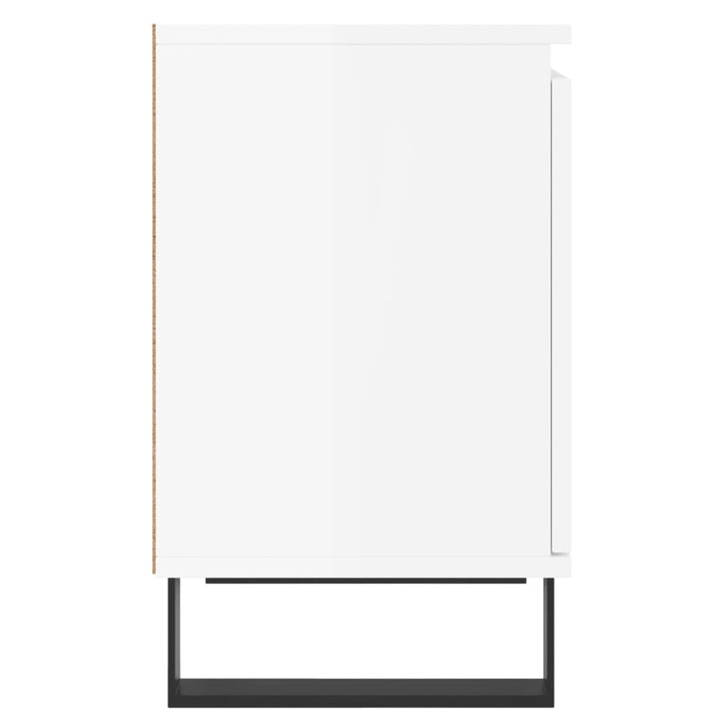vidaXL 2 db magasfényű fehér szerelt fa éjjeliszekrény 40x30x50 cm