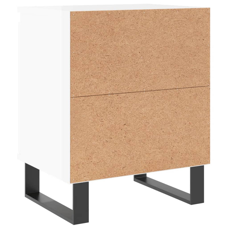vidaXL 2 db magasfényű fehér szerelt fa éjjeliszekrény 40x30x50 cm