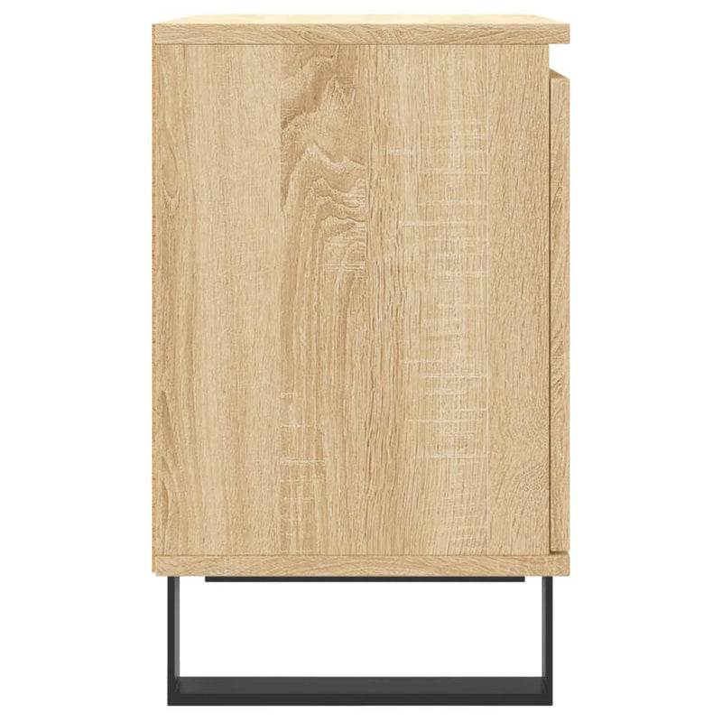 vidaXL 2 db sonoma tölgy színű szerelt fa éjjeliszekrény 40x30x50 cm