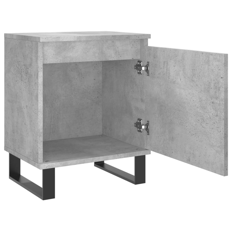 vidaXL 2 db betonszürke szerelt fa éjjeliszekrény 40x30x50 cm