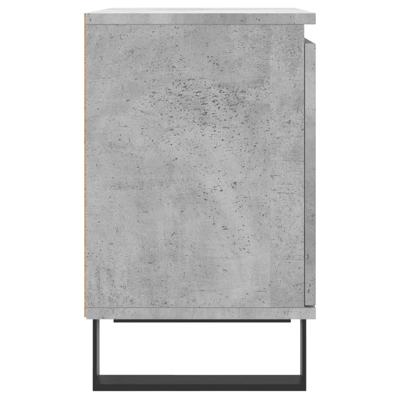vidaXL 2 db betonszürke szerelt fa éjjeliszekrény 40x30x50 cm