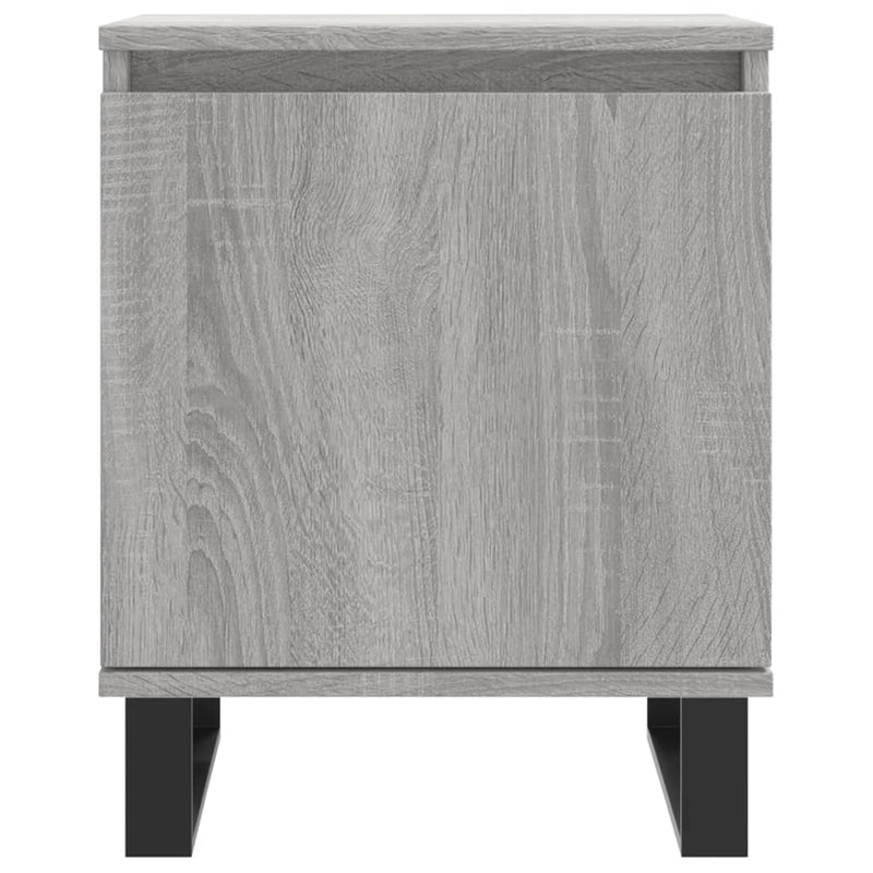 vidaXL 2 db szürke-sonoma színű szerelt fa éjjeliszekrény 40x30x50 cm