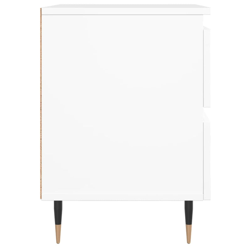 vidaXL 2 db fehér szerelt fa éjjeliszekrény 40 x 35 x 50 cm