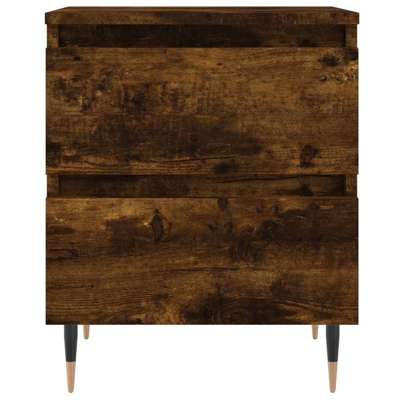 vidaXL 2 db füstös tölgy színű éjjeliszekrény 40 x 35 x 50 cm