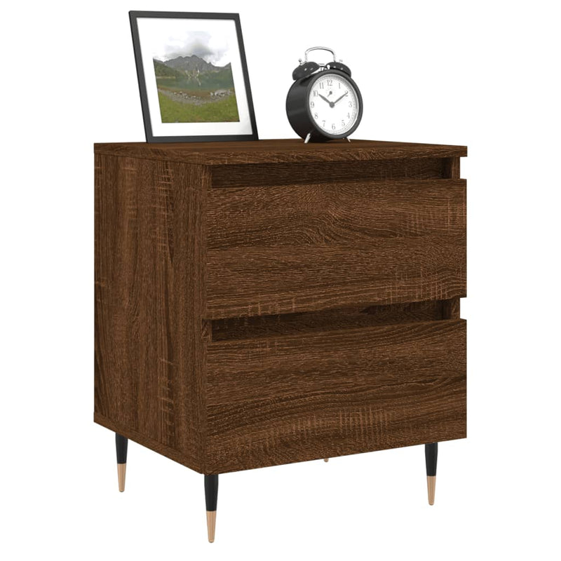 vidaXL 2 db barna tölgyszínű éjjeliszekrény 40 x 35 x 50 cm