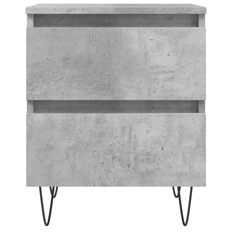 vidaXL 2 db betonszürke szerelt fa éjjeliszekrény 40 x 35 x 50 cm