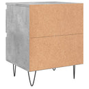 vidaXL 2 db betonszürke szerelt fa éjjeliszekrény 40 x 35 x 50 cm