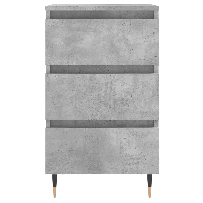 vidaXL 2 db betonszürke szerelt fa éjjeliszekrény 40x35x69 cm