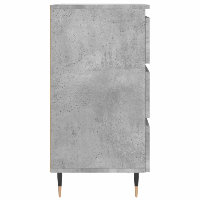 vidaXL 2 db betonszürke szerelt fa éjjeliszekrény 40x35x69 cm