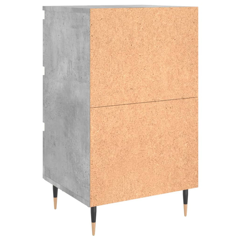 vidaXL 2 db betonszürke szerelt fa éjjeliszekrény 40x35x69 cm