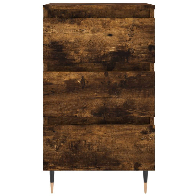 vidaXL 2 db füstös tölgy színű szerelt fa éjjeliszekrény 40x35x69 cm