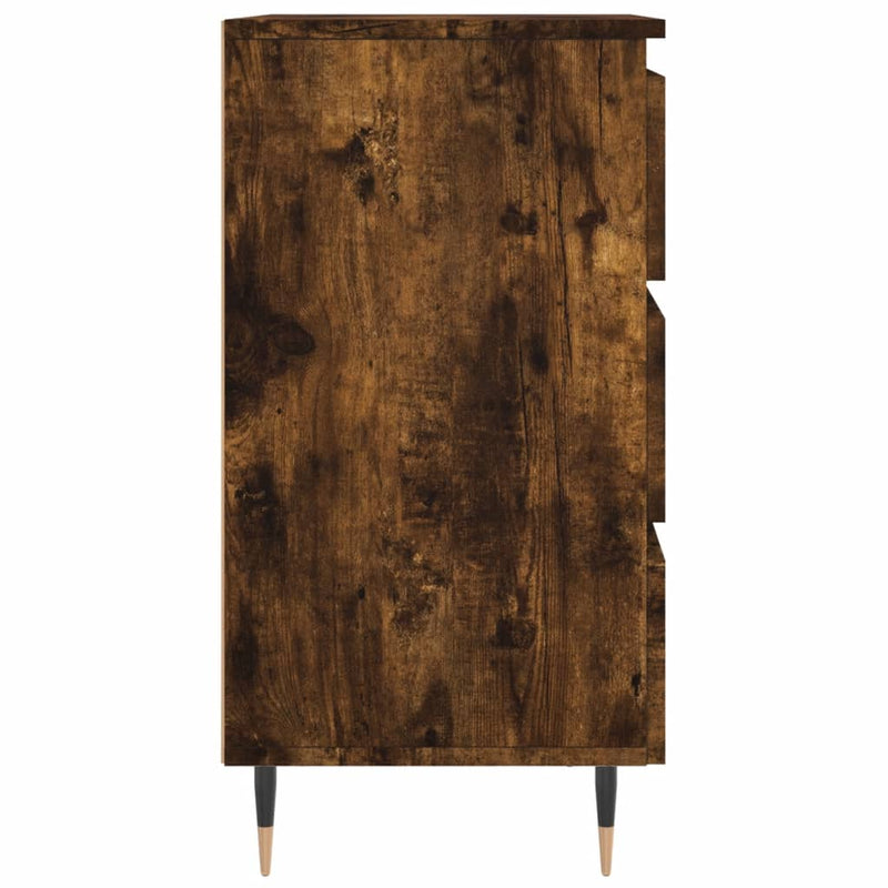 vidaXL 2 db füstös tölgy színű szerelt fa éjjeliszekrény 40x35x69 cm