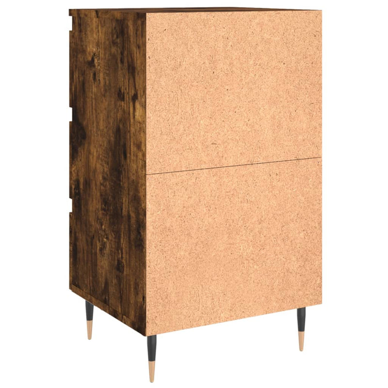 vidaXL 2 db füstös tölgy színű szerelt fa éjjeliszekrény 40x35x69 cm
