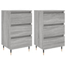 vidaXL 2 db szürke sonoma színű szerelt fa éjjeliszekrény 40x35x69 cm