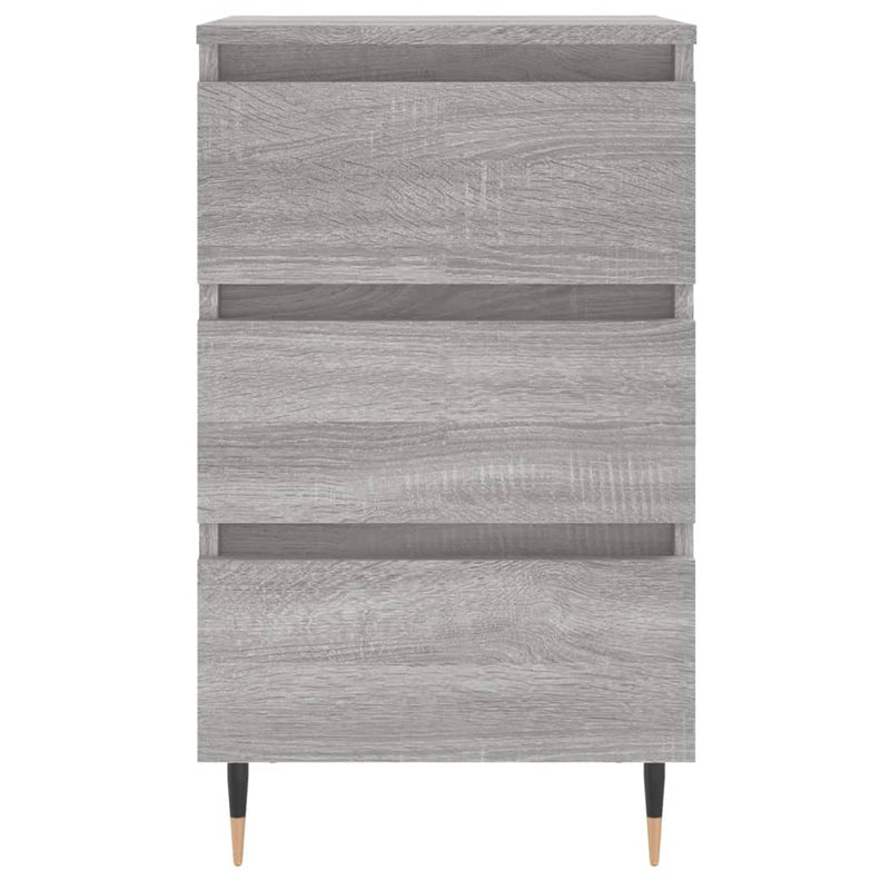 vidaXL 2 db szürke sonoma színű szerelt fa éjjeliszekrény 40x35x69 cm