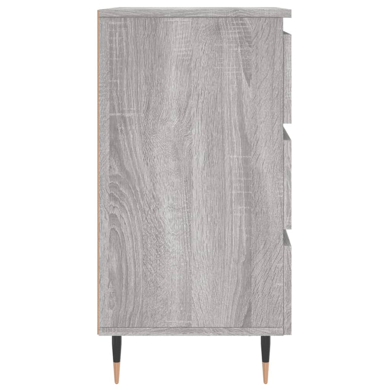 vidaXL 2 db szürke sonoma színű szerelt fa éjjeliszekrény 40x35x69 cm