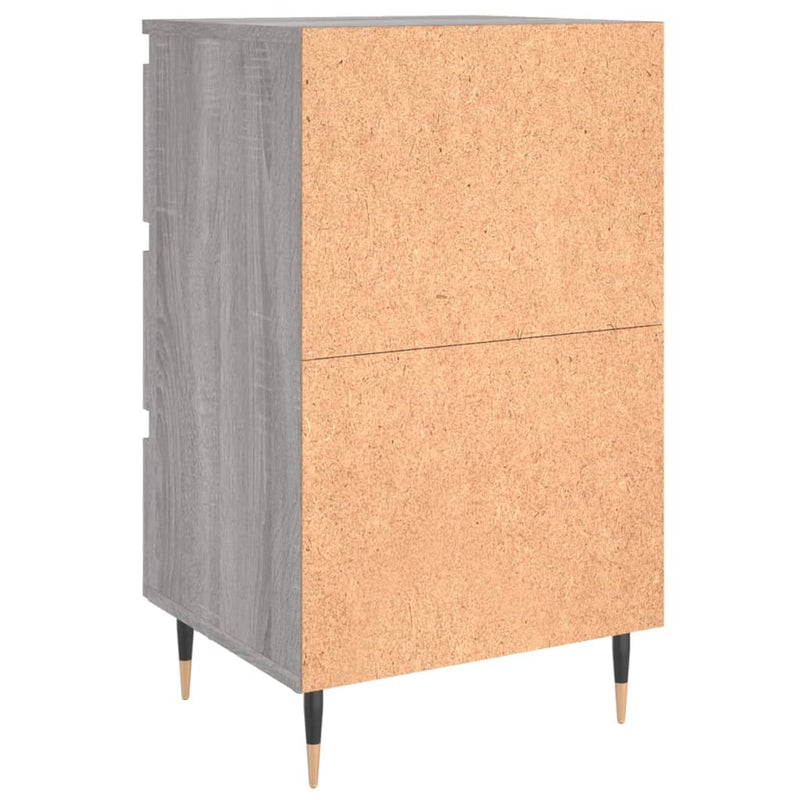 vidaXL 2 db szürke sonoma színű szerelt fa éjjeliszekrény 40x35x69 cm