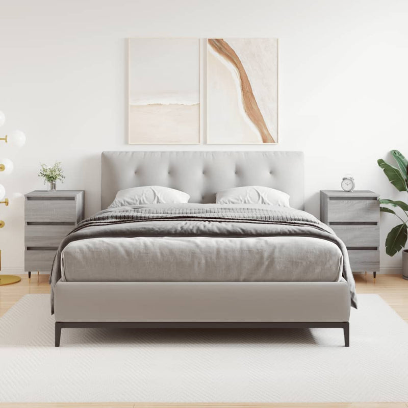 vidaXL 2 db szürke sonoma színű szerelt fa éjjeliszekrény 40x35x69 cm