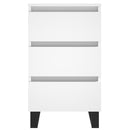 vidaXL 2 db fehér szerelt fa éjjeliszekrény 40 x 35 x 69 cm