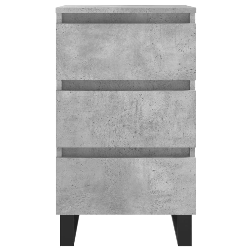 vidaXL 2 db betonszürke szerelt fa éjjeliszekrény 40x35x69 cm