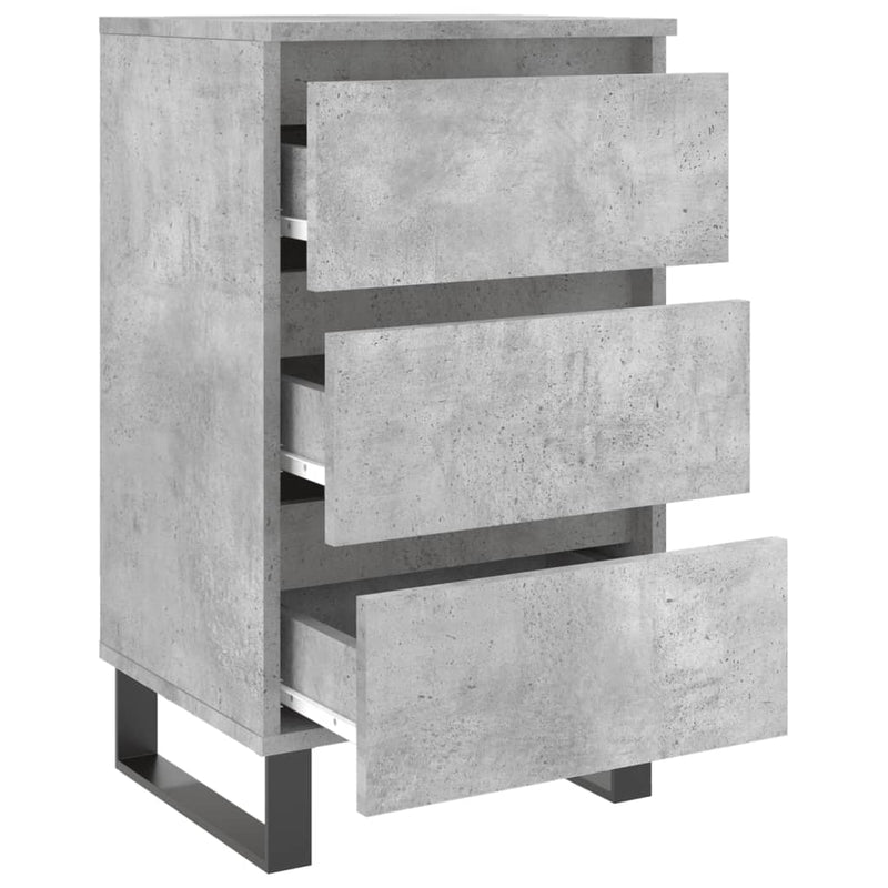 vidaXL 2 db betonszürke szerelt fa éjjeliszekrény 40x35x69 cm