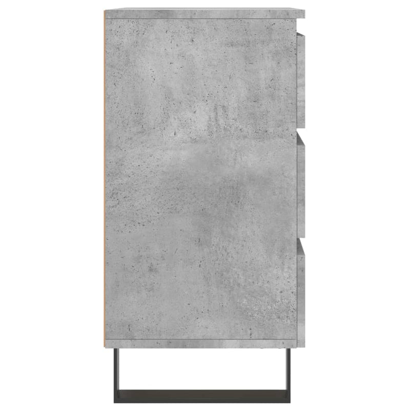 vidaXL 2 db betonszürke szerelt fa éjjeliszekrény 40x35x69 cm